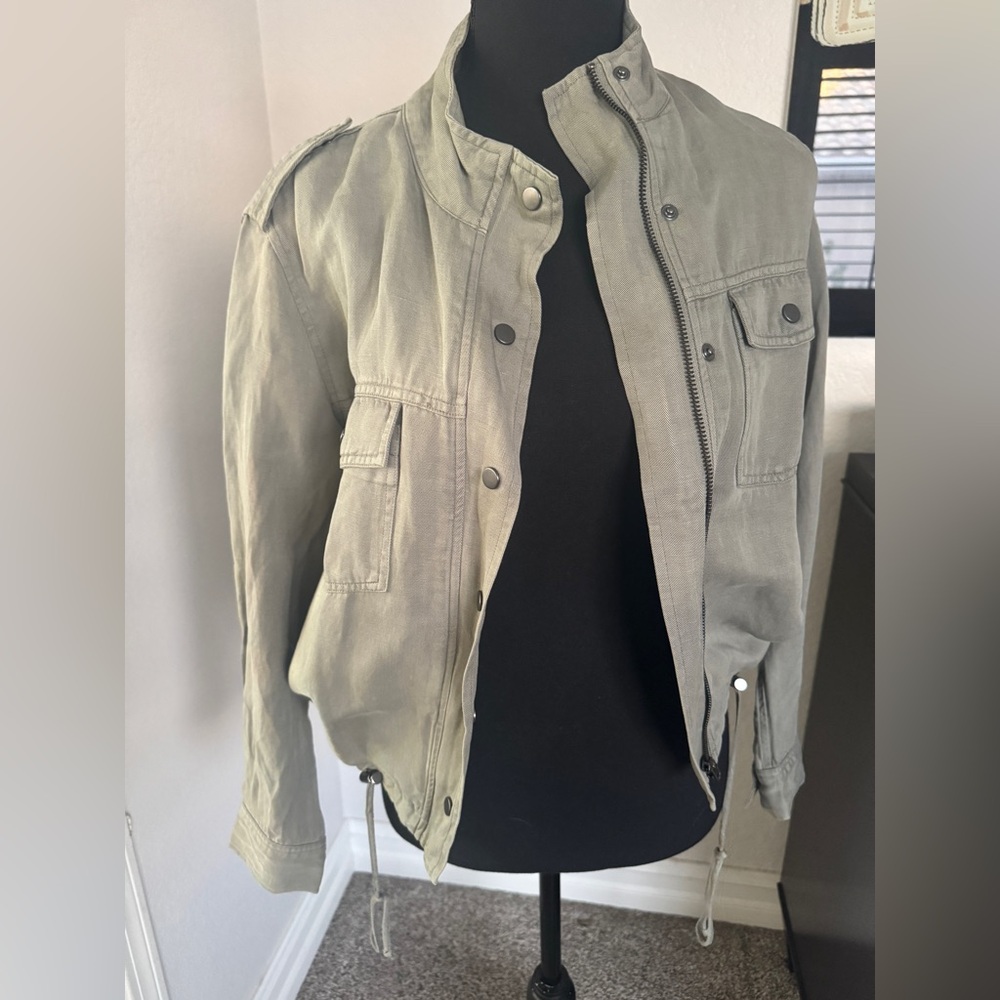 𝅺Rails Collins Green Jacket Casual Military Chore Utility Lightweight Zip
